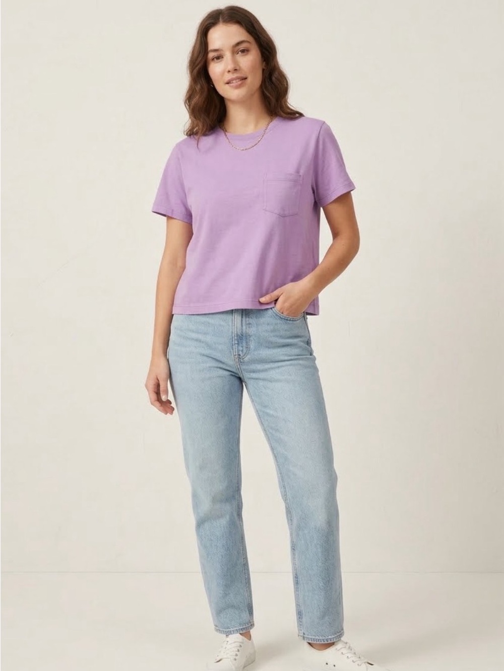 Everlane Women's Tee in Lavender Purple